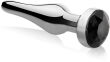 SMUKŁY KOREK ANALNY PLUG ZE STALI NIERDZEWNEJ Z ELEGANCKIM KRYSZTAŁEM - 72943448 - 2