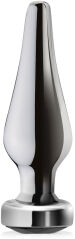 SMUKŁY KOREK ANALNY PLUG ZE STALI NIERDZEWNEJ Z ELEGANCKIM KRYSZTAŁEM - 72943448