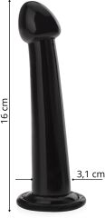 WYGIĘTE SEX DILDO Z KULKĄ SZTUCZNY PENIS Z PRZYSSAWKĄ DŁ. 16 cm - 86556781