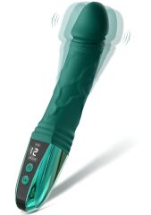 ELEGANCKI WIBRATOR DAMSKI ELEGANCKI DESIGN WYŚIETLACZ LED 12 FUNKCJI WIBRACJI I PULSACJI - 78657198