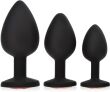 SILIKONOWY KOREK ANALNY ZESTAW 3 KORKÓW ANALNYCH S M L KORKI ANALNE BUTT PLUGI - 76678990 - 2