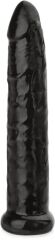 SMUKŁE DILDO POCHWOWO-ANALNE – ŻELOWA ELASTYCZNA PAŁKA – CZARNY - 84636961