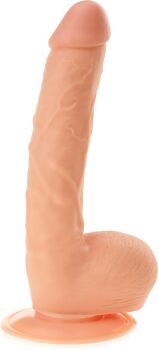 REALISTYCZNY PENIS Z JĄDRAMI ELASTYCZNE DILDO NA SOLIDNEJ PRZYSSAWCE - 71428689