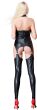 KOMBINEZON LATEKSOWY ZE STRINGAMI OBCISŁE BODY EKSPONUJĄCE BIUST S/M - 78302861 - 2