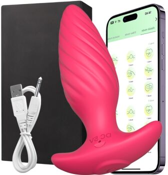 WIBRUJĄCY KOREK ANALNY WIBRATOR ANALNY STEROWANY TELEFONEM BLUETOOTH ANAL PLUG ANUS - 78456382