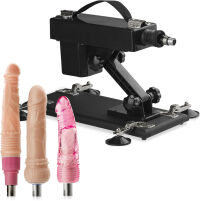 SEX MASZYNA - 420 RUCHÓW/MINUTĘ - MOCNY WIBRATOR POSUWISTY + ZESTAW TRZECH DILDO - 70312023