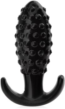 KOREK ANALNY SEX PLUG Z UCHWYTEM POKRYTY MIEKKIMI WYPUSTAKMI ANALNA ROZKOSZ - 78655677