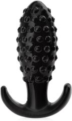 KOREK ANALNY SEX PLUG Z UCHWYTEM POKRYTY MIEKKIMI WYPUSTAKMI ANALNA ROZKOSZ - 78655677