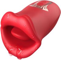 DAMSKI MASTURBATOR SSĄCY Z JĘZYKIEM WIBRATOR DO STYMULACJI ORALNEJ - 89651178