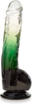ŻELOWE DILDO Z PRZYSSAWKĄ SZTUCZNY PENIS Z JĄDRAMI SEX DONG DO MASTURBACJI - 33290101