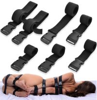 ZESTAW 7 NYLONOWYCH PASÓW DO KRĘPOWANIA - BDSM SM BONDAGE - 87656451