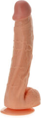 WIELKI 29 cm ŻYLASTY PENIS REALISTYCZNE DILDO NA MOCNEJ PRZYSSAWCE - 70860367