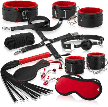 DRAPIEŻNY ZESTAW AKCESORIÓW BDSM BONDAGE ZABAWKI DO KARANIA - 73009840 