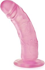 WYGIĘTY PENIS ŻELOWY REALISTYCZNE DILDO NA PRZYSSAWCE - 76883028