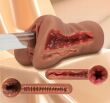 SZTUCZNA POCHWA WAGINA MASTURBATOR DLA MĘŻCZYZN MĘSKI + WIBRUJĄCY PIERŚCIEŃ + ŻEL POŻLIZGOWY 150ml - 78654547 - 8