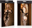 BODYSTOCKING - KUSZĄCA BIELIZNA DAMSKA - SEKSOWNE OTWORY NA BIUST, WAGINĘ I TYŁEK - 74281770 - 3