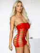 ODWAŻNA SUKIENKA Z WYCIĘCIAMI SEXY KOSZULKA BEZ RAMIĄCZEK – 76599246 - 2