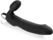 SILIKONOWY PENIS Z NASADKĄ - STRAP ON - PODWÓJNA WIBRUJĄCA PRZYJEMNOŚĆ - 74300538 - 2