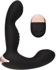 LUKSUSOWY MASAŻER PROSTATY Z PILOTEM, 10 FUNKCJI 2 WIBRATORY ŁADOWANIE USB WIBRATOR ANALNY - 89170503