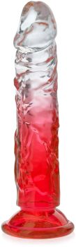 ELASTYCZNE ŻELOWE DILDO 17 cm DWUKOLOROWY SZTUCZNY PENIS - 74904605