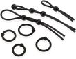 DUŻY ZESTAW EREKCYJNY 7 ELEMENTÓW - COCK RING, LASSO, PIERŚCIEŃ NA PENISA I JĄDRA - 78101329 - 2
