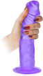GRUBY ŻYLASTY PENIS NA MOCNEJ PRZYSSAWCE WYGIĘTE DILDO 22 cm - 79433220 - 3