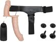 STRAP ON WIBRUJĄCY PODWÓJNY PENIS DILDO PROTEZA NA PASKU WIBRATOR DAMSKI DLA PAR - 76618839 - 3