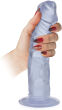 GRUBY ŻYLASTY PENIS NA MOCNEJ PRZYSSAWCE WYGIĘTE DILDO 22 cm - 72481294 - 3