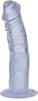 GRUBY ŻYLASTY PENIS NA MOCNEJ PRZYSSAWCE WYGIĘTE DILDO 22 cm - 72481294