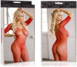 BODYSTOCKING OPEN CROTCH BIELIZNA EROTYCZNA KOMBINEZON Z SIATECZKI – 76542992 - 3