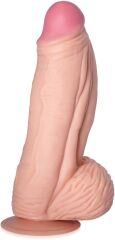 DILDO REALISTYCZNE Z JĄDRAMI DUŻY SZTUCZNY PENIS CZŁONEK PRZYSSAWKA SŁ 25cm SR 7cm - 78899168