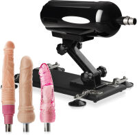 SEX MASZYNA - 420 RUCHÓW/MINUTĘ - TURBO WIBRATOR RUCH POSUWISTY + 3 DILDO W ZESTAWIE - 72069465