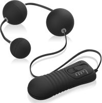 TRZY CZARNE KULECZKI GEJSZY Z WIBRACJAMI – 4 FUNKCJE WIBRACJI – WRD CX001-178-582
