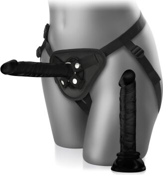 STRAP-ON ANALNY WAGINALNY ŻELOWE DILDO 13 cm SZTUCZNY PENIS DLA PAR - 77609930