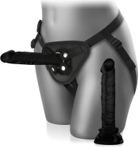 STRAP-ON ANALNY WAGINALNY ŻELOWE DILDO 13 cm SZTUCZNY PENIS DLA PAR - 77609930