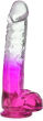 DWUKOLOROWE DILDO 24 cm ŻELOWY SZTUCZNY PENIS NA MOCNEJ PRZYSSAWCE - 73974127 - 3