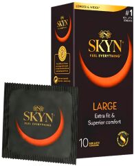SKYN KING SIZE LARGE 10 SZT. PREZERWATYWY GŁADKIE MIĘKKIE BEZ LATEKSU ROZMIAR XL - 78997657