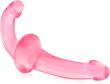 STRAP ON BEZ PASÓW - DWA PENISY DO POCHWY I ANUSA PODWÓJNE DILDO 2w1 – 77133762 - 3