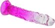 ELASTYCZNE ŻELOWE DILDO 17 cm DWUKOLOROWY SZTUCZNY PENIS - 74096908 - 2