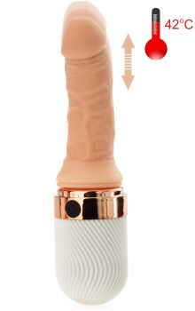 REALISTYCZNY WIBRATOR POSUWISTY PENIS W DYSKRETNEJ TUBIE Z FUNKCJĄ GRZANIA DO 42stC - 79644022