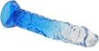 ELASTYCZNE ŻELOWE DILDO 17 cm DWUKOLOROWY SZTUCZNY PENIS - 71876786 - 2