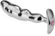 ANAL PLUG Z UCHWYTEM STALOWY KOREK Z KRYSZTAŁKIEM DILDO ANALNE - 71290574 - 2