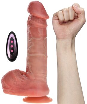 WIBRATOR mega GIGANT - Z RUCHEM POSUWISTYM GÓRA-DÓŁ - GRZANIE 42stC - STEROWNY PILOTEM - 65981289