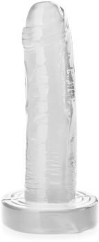 ŻELOWE DILDO NA PRZYSSAWCE PROSTY PENIS DO PIESZCZOT POCHWY I ANUSA - 77133594