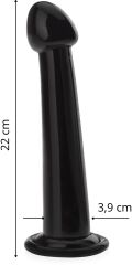 DUŻE WYGIĘTE SEX DILDO Z KULKĄ SZTUCZNY PENIS Z PRZYSSAWKĄ DŁ. 22 cm - 92098781