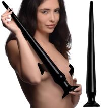 ELASTYCZNE DILDO Z PRZYSSAWKĄ 44,5cm PENIS DO ANUSA I POCHWY KOREK PLUG SONDA ANALNO POCHWOWA - 87809908