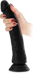 ŻELOWY CZARNY MIĘKKI PENIS NA PRZYSSAWCE - LTT-BLQ029CZA
