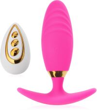 WIBRUJĄCY KOREK ANALNY ANAL PLUG STEROWANY PILOTEM - 10 FUNKCJI + 6 INTENSYWNOŚCI - 75321636