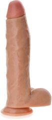 OGROMNE DILDO Z PRZYSSAWKĄ REALISTYCZNY SZTUCZNY PENIS Z JĄDRAMI DŁ 29cm, ŚR 6cm - 38900112