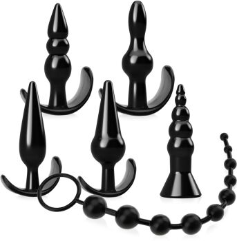 ANALNY ZESTAW DO PIESZCZOT ODBYTU - 5x ANAL PLUG + SONDA - 75923590